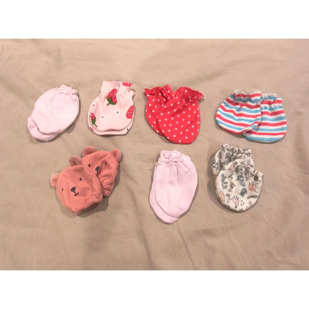 7 Baby Mittens No Scratch, Newborn Gloves 0-6M, Registry Essential